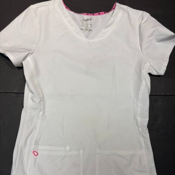 HeartSoul Women’s Gray Scrub Top – Size S, Moisture-Wicking, NWOT - Picture 1 of 6